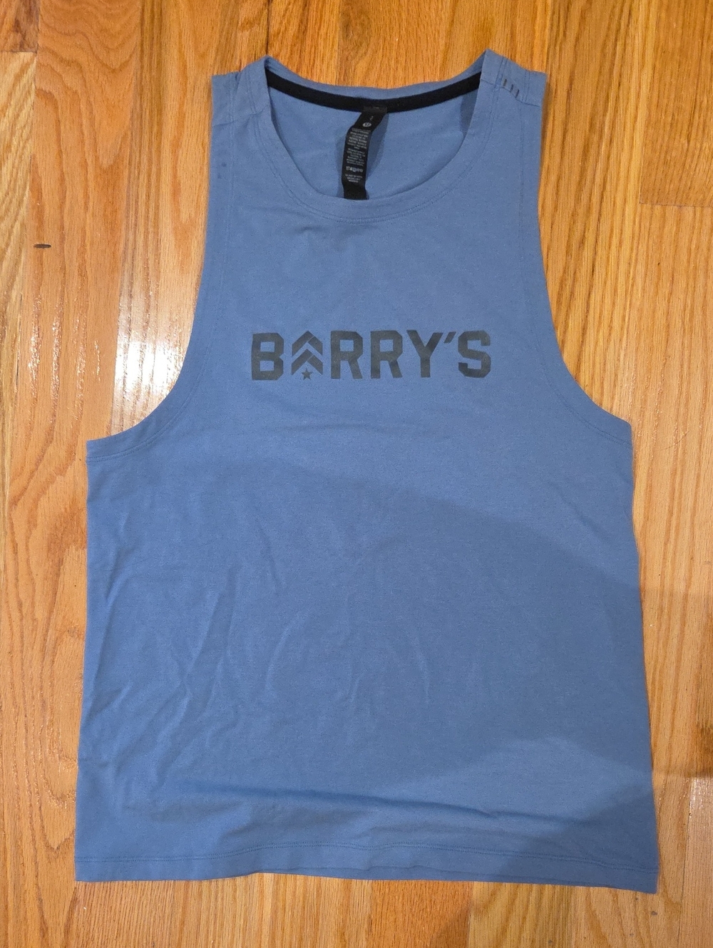 lululemon athletica Slate Blue Men's Training Tank with Barry's Logo